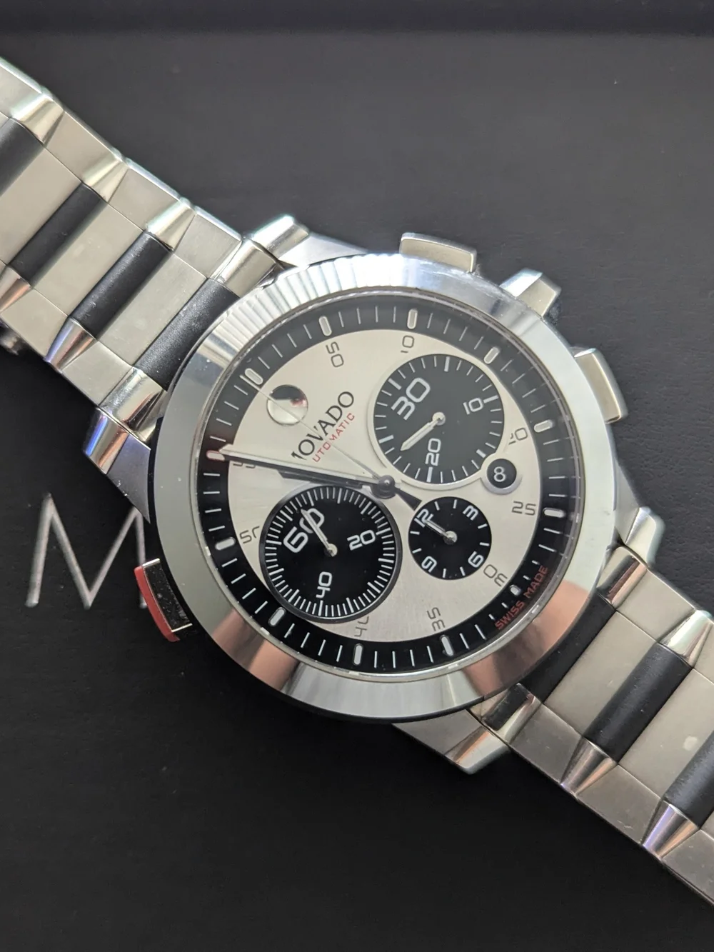 Movado Watch Mens Automatic RED LABEL VIZIO $5995